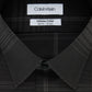 Calvin Klein Men's Infinite Slim Fit Non Iron Stretch Check Dress Shirt Grey Size 15.5X32X33