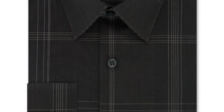 Calvin Klein Men's Infinite Slim Fit Non Iron Stretch Check Dress Shirt Grey Size 15.5X32X33