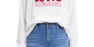 Levi's Women's Graphic Sport Hoodie White Size Small