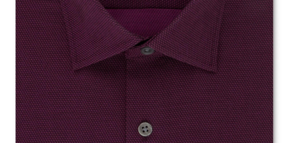 Michael Kors Men's Fit Airsoft Stretch Non Iron Performance Solid Dress Shirt Red Size -17x32-33