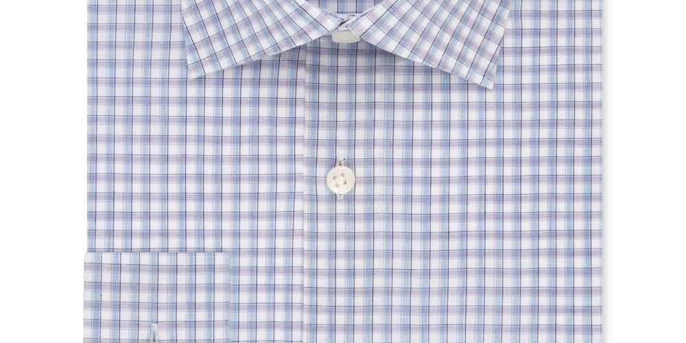 Michael Kors Men's Classic Regular Fit Non Iron Dress Shirt Purple Size 17.5X34X35