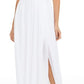 City Studios Junior's Embellished Illusion Tulip Gown  White Size 15