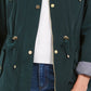 Charter Club Women's Water-Resistant Hooded Anorak Jacket Green Size Small