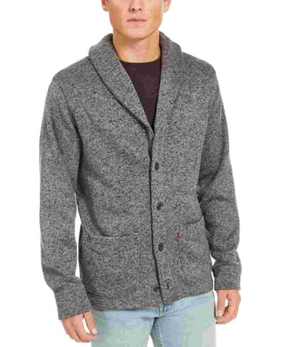 Levi's Men's Sweater Knit Fleece Cardigan Black Size Small
