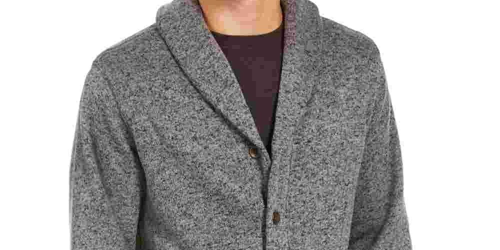 Levi's Men's Sweater Knit Fleece Cardigan Black Size Small