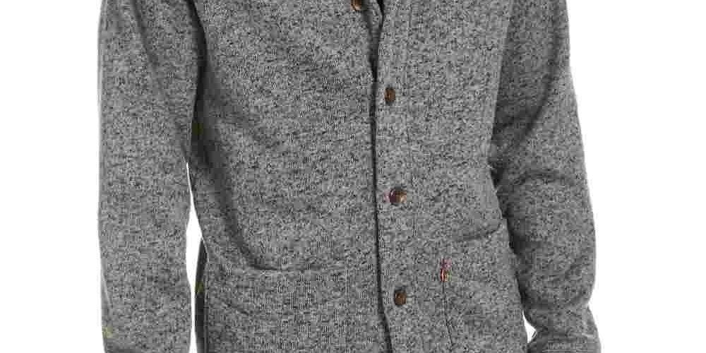 Levi's Men's Sweater Knit Fleece Cardigan Black Size Small