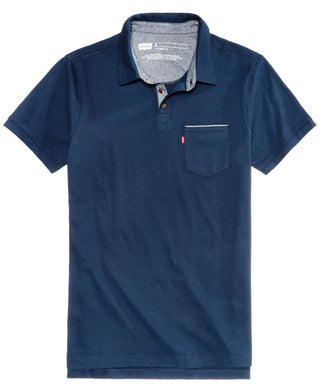 Levi's Men's Pocket Polo Med Blue Size X-Large