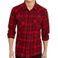 Levi's Men's Plaid Flannel Shirt Red  Size Medium