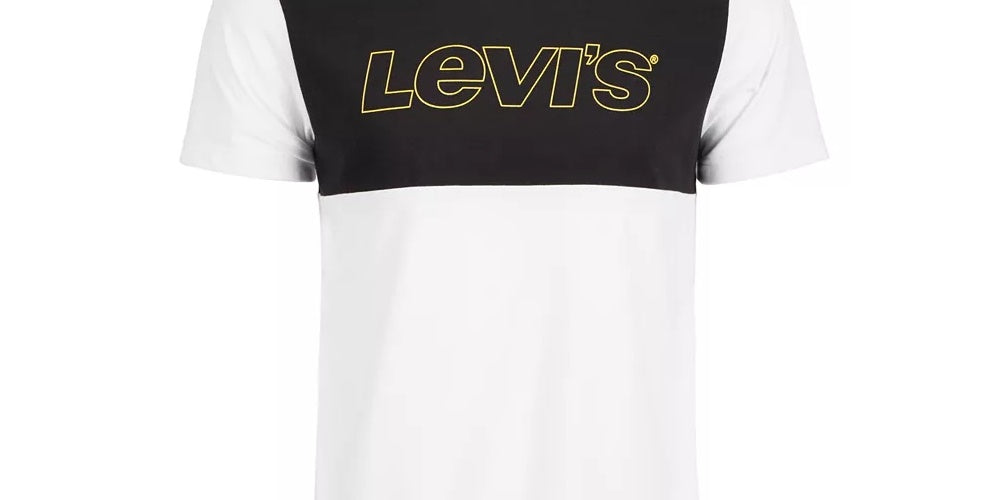 Levi's Men's Grove Colorblocked Logo Graphic T-Shirt White Size X-Large