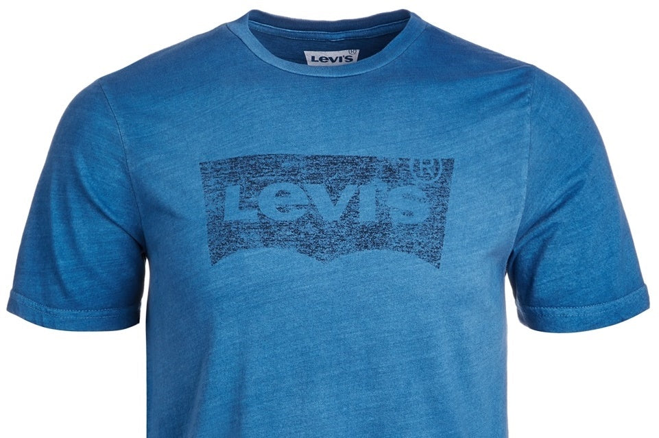 Levi's Men's Batwing Logo Print T Shirt Blue Size Medium