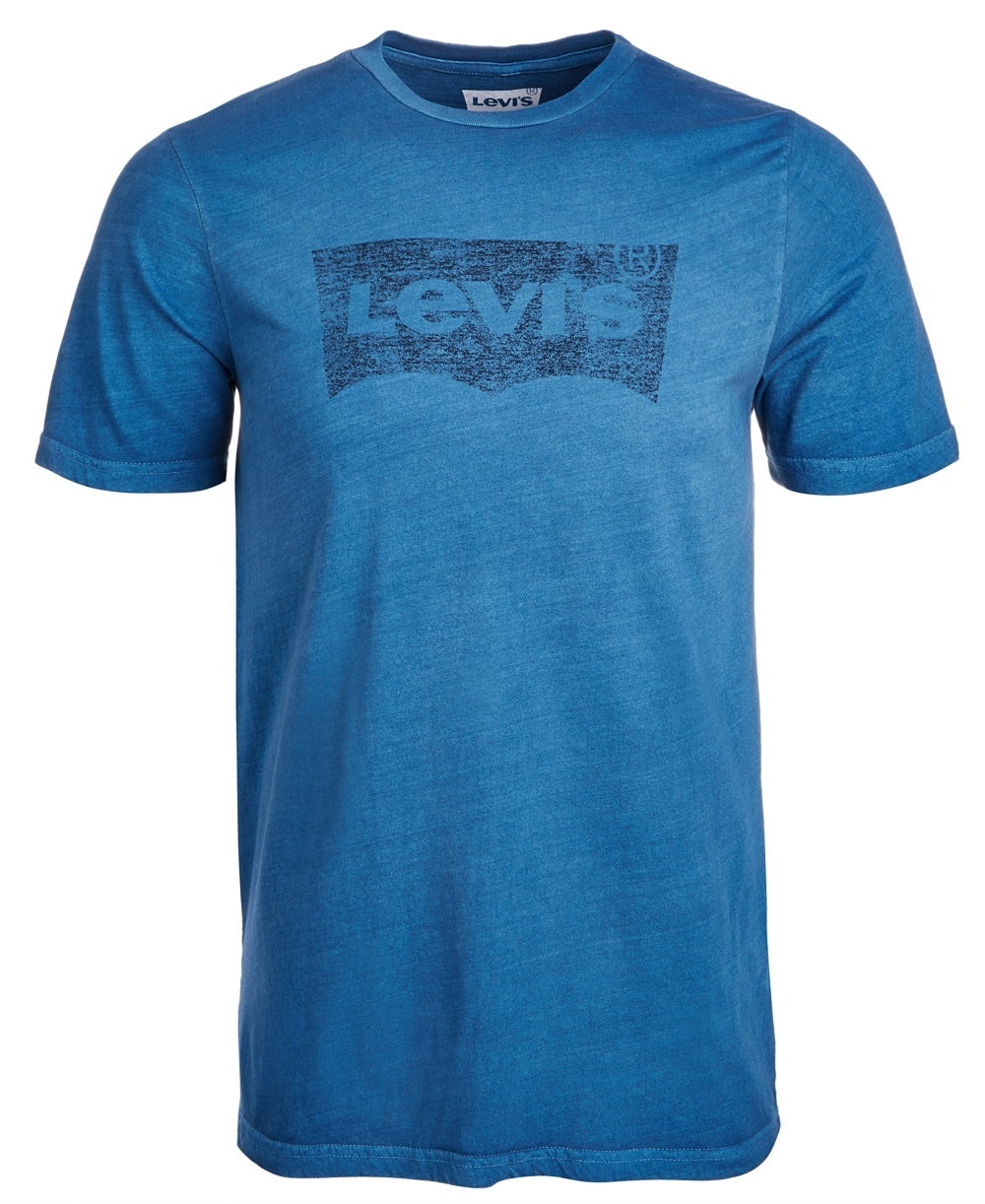 Levi's Men's Batwing Logo-Print T-Shirt Blue Size X-Large