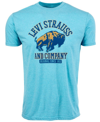 Levi's Men's Buffalo Graphic T-Shirt Blue Size Medium