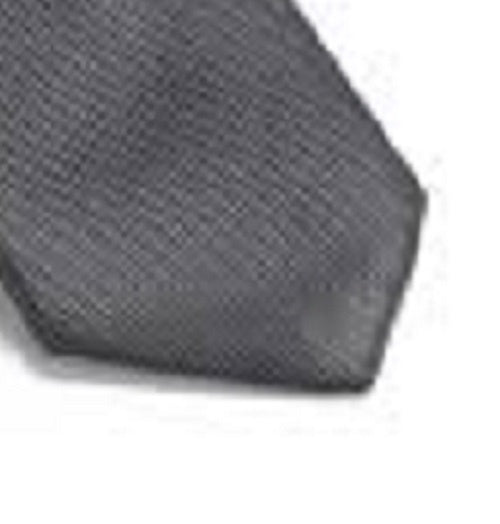 Neck Men's Tie Charcoal Salt Solid Skinny Slim Silk Not Applicable Black Size Regular