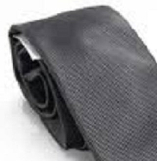 Neck Men's Tie Charcoal Salt Solid Skinny Slim Silk Not Applicable Black Size Regular