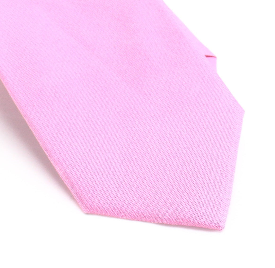 Nautica Men's Neck Tie Bright Solid Skinny Slim Silk Pink Size Regular