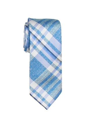 Nautica Men's Plaid Office Neck Tie Blue Size Regular