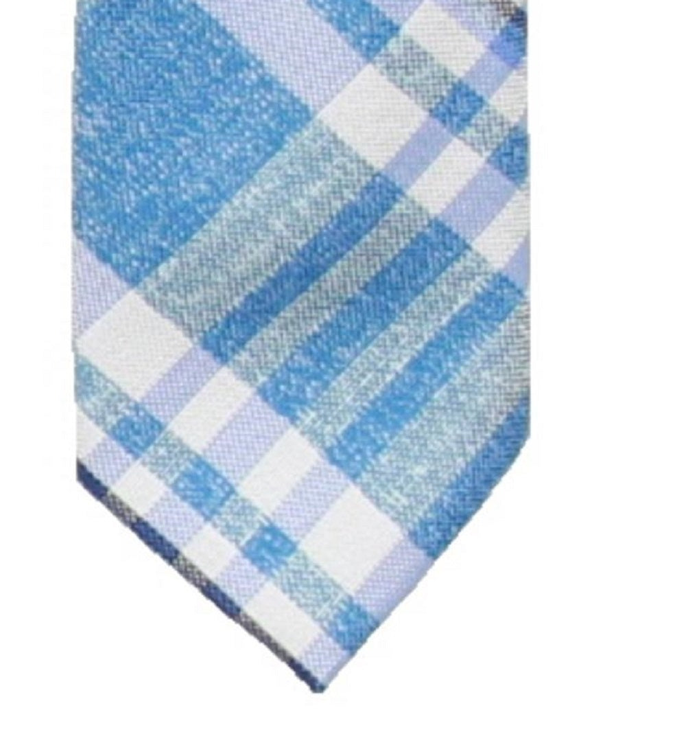 Nautica Men's Plaid Office Neck Tie Blue Size Regular