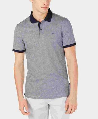 Calvin Klein Men's Button Liquid Cotton Interlock Polo Combo Blue Size Small