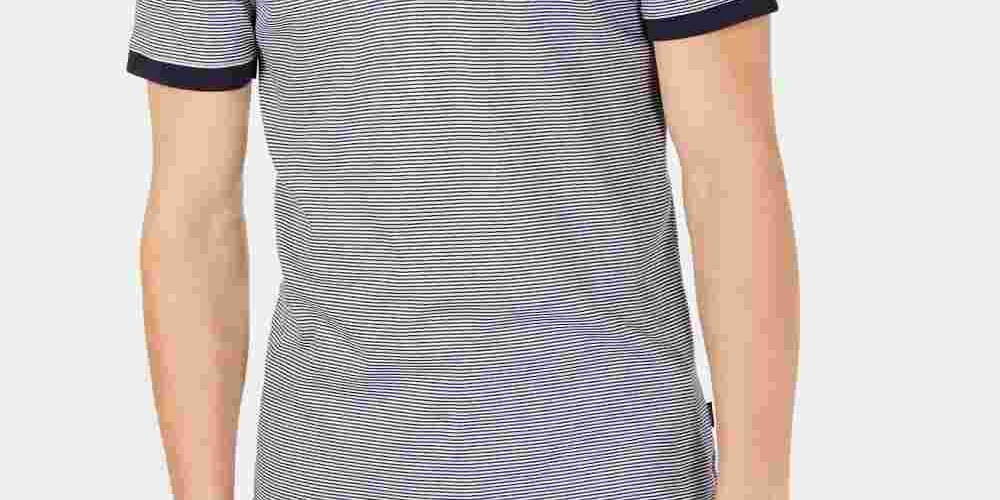 Calvin Klein Men's Button Liquid Cotton Interlock Polo Combo Blue Size Small