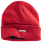 Levi's Men's Cuff Beanie With Tonal Embroidery Red Size Regular