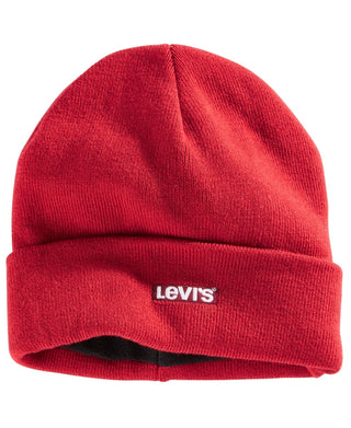 Levi's Men's Cuff Beanie With Tonal Embroidery Red Size Regular