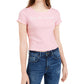 Love Tribe Juniors' Lose My Number T-Shirt Pink Size Large