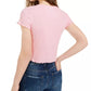 Love Tribe Juniors' Lose My Number T-Shirt Pink Size Large