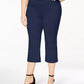JM Collection Women's Plus Capri Pants Blue Size 4X