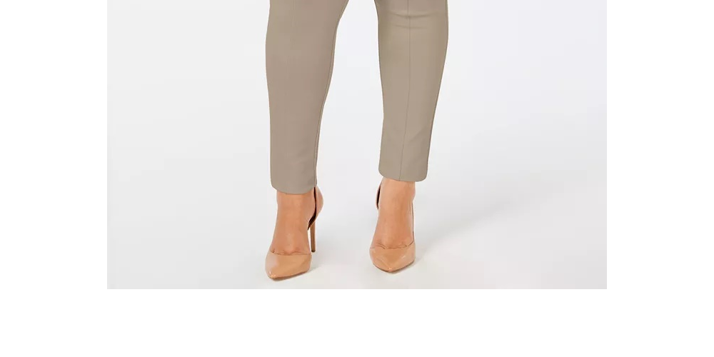 Style & Co Women's Plus Size Seamed Ponte Leggings Dark Gray Size 20W