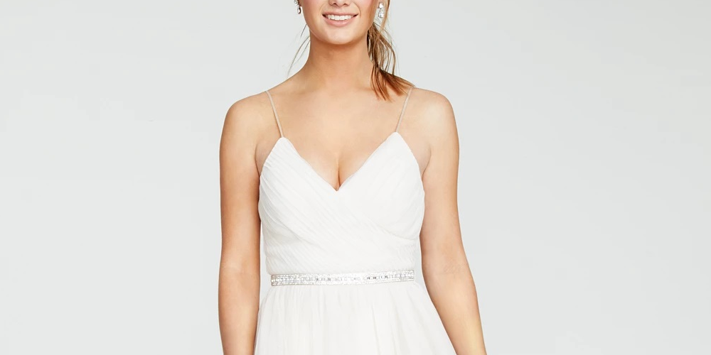 Sequin Hearts Junior's Rhinestone Belted Gown Ivory Size 15