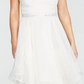 Sequin Hearts Junior's Rhinestone Belted Gown Ivory Size 15