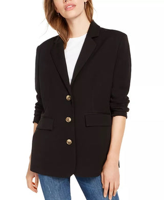 Kit & Sky Women's Oversized Long Sleeve Blazer Black Size Small