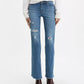 Levi's Women's Distressed Curvy Bootcut-Leg Jeans Blue Size 33X32