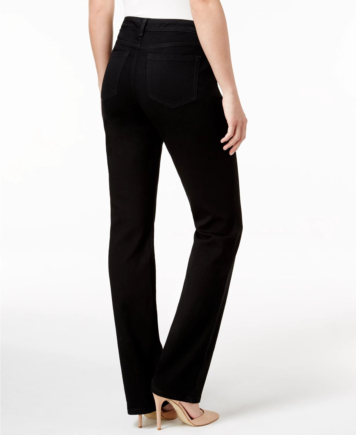 Charter Club Women's Prescott Tummy Control Bootcut Jeans Black Size 20X5