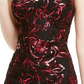 Sequin Hearts Junior's Sequined Illusion Back Dress Black, Red Size 0