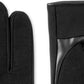Isotoner Signature Men's Sleek Heat Wool Blend Faux Leather Driving Gloves Black Size Medium