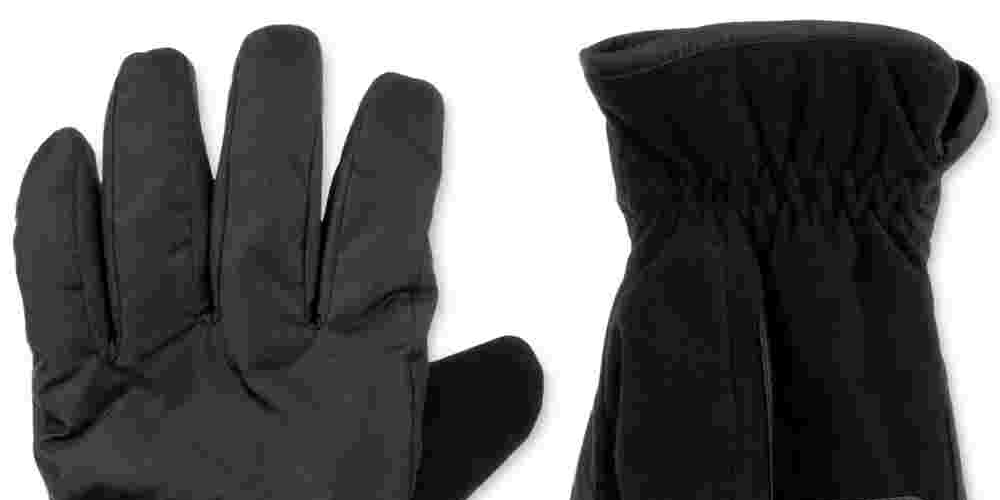 Isotoner Signature Men's Sleek Heat Sports Gloves Black Size Large