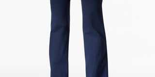 Alfani Women's Wide Leg Trousers Stretch Dress Pants Blue Size 8