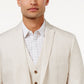 INC International Concepts Men's Fit Linen Blend Blazer Stone Block Beige Size Small
