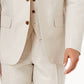 INC International Concepts Men's Fit Linen Blend Blazer Stone Block Beige Size Small