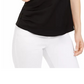 LEYDEN Women's Draped Surplice Tank Black Size Medium