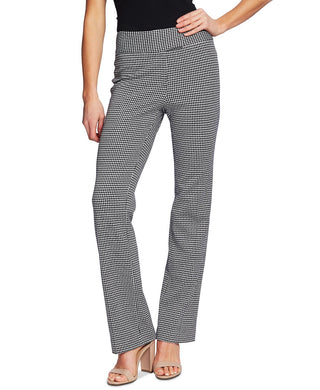 Cece Women's Houndstooth High Rise Bootcut Pants Gray Size 2