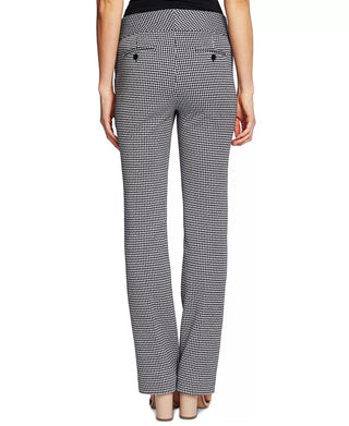 Cece Women's Houndstooth High Rise Bootcut Pants Gray Size 2