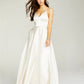Sequin Hearts Juniors' Strappy-Back Satin Gown White Size 13