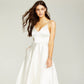 Sequin Hearts Juniors' Strappy-Back Satin Gown White Size 13