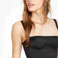 Danielle Bernstein Women's Satin Sleeveless Square Neck Crop Top Black Size 10