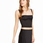 Danielle Bernstein Women's Cropped Tank Top Black Size 6
