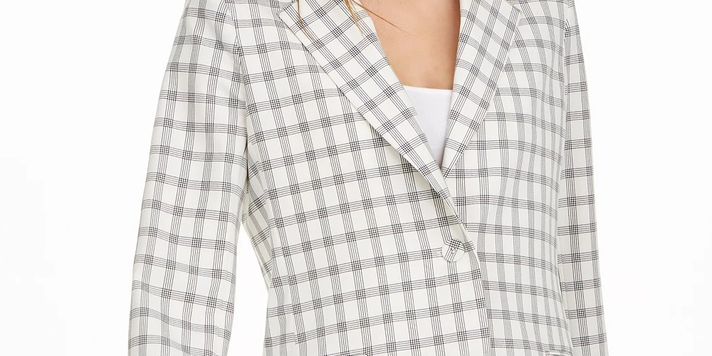 Danielle Bernstein Women's Structured Blazer White Size Medium