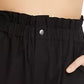 Danielle Bernstein Women's Paperbag Waist Shorts Black Size Small
