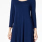 Style & Co Women's Swing Dress Blue Size XX-Large